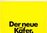 Autoprospekt VW Käfer Januar 1975 gelocht