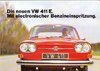 Prospekt VW 411 E August 1969 gelocht
