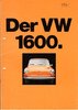 Autoprospekt VW 1600 Typ 3 August 1971 gelocht