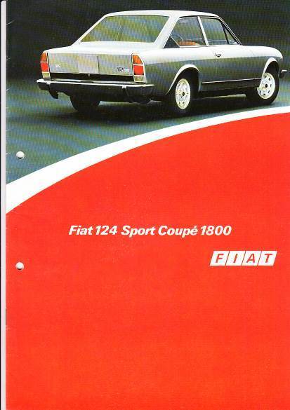 Autoprospekt Fiat 124 Sport Coupe 1800 April 1973 gelocht