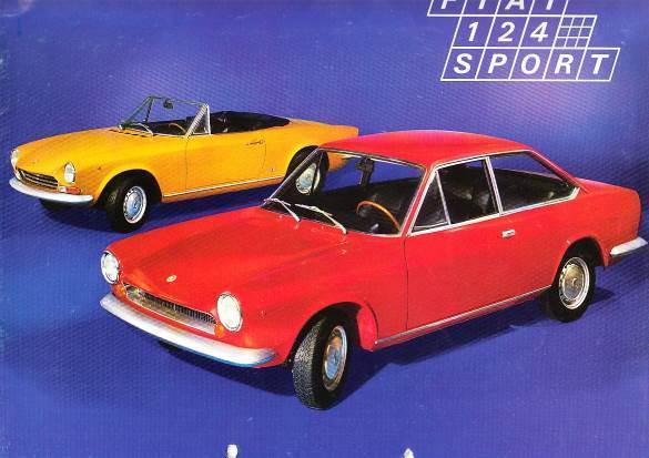 Autoprospekt Fiat 124 Sport 2 - 1969 gelocht
