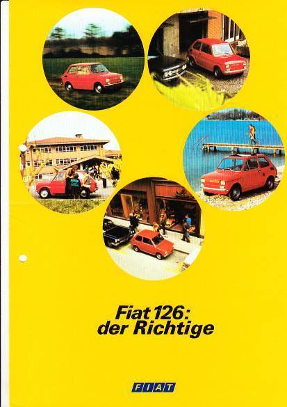 Autoprospekt Fiat 126 gelocht