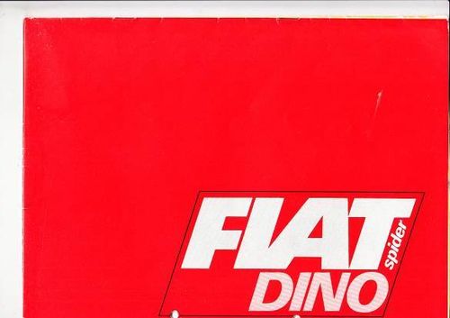 Autoprospekt Fiat Dino Spider Januar 1967 gelocht