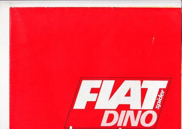 Autoprospekt Fiat Dino Spider Januar 1967 gelocht
