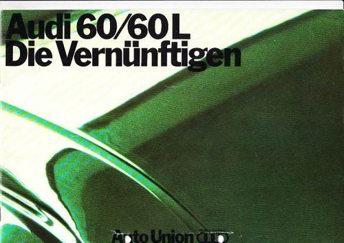 Autoprospekt Audi 60 Juli 1969 gelocht