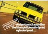 Autoprospekt Triumph Dolomite Sprint 1974 Englisch gelocht