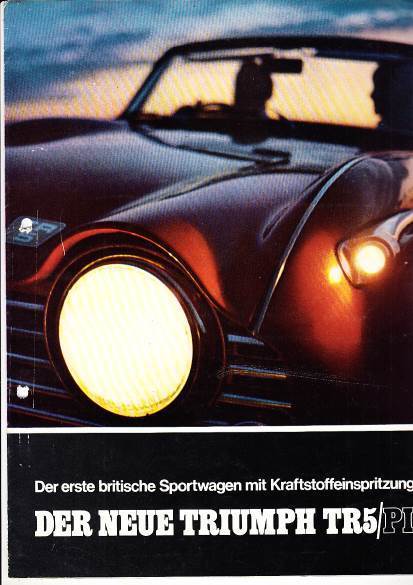 Autoprospekt Triumph TR 5 PI 1967 gelocht