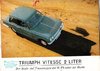 Autoprospekt Triumph Vitesse 2 Liter 1966 gelocht