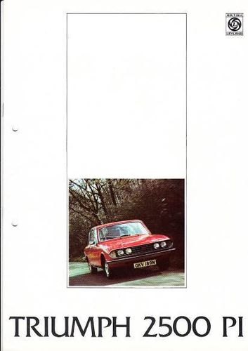 Autoprospekt Triumph 2500 PI 1974 englisch gelocht