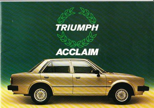 Triumph Acclaim  Autoprospekt März 1982