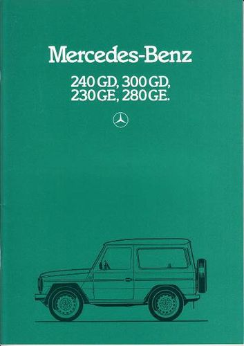 Autoprospekt Mercedes G Klasse Dezember 1982