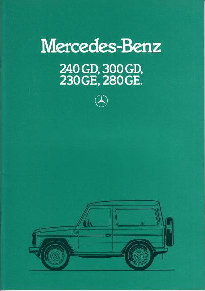 Autoprospekt Mercedes G Klasse Dezember 1982