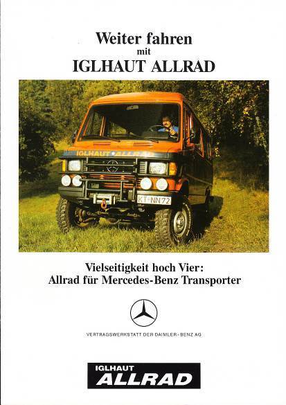 Autoprospekt Iglhaut Allrad Mercedes Transporter
