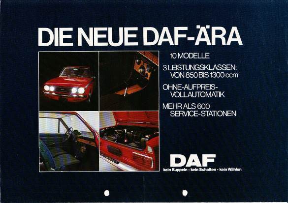 Autoprospekt Daf PKW Programm