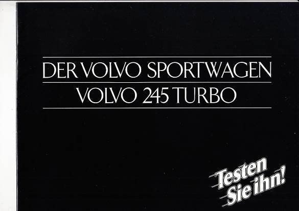 Autoprospekt Volvo 245 turbo 1982