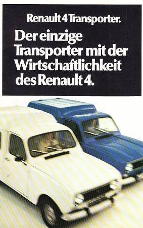 Autoprospekt Renault 4 Transporter