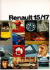 alter Autoprospekt Renault 15 - 17 gelocht