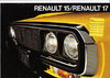 Genial:  Autoprospekt Renault 15 - 17 gelocht
