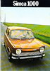 Autoprospekt Simca 1000 Juli 1972 gelocht