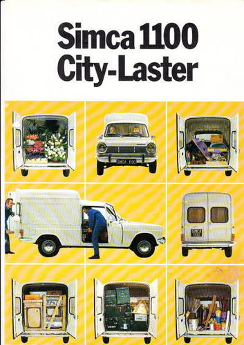 Autoprospekt Simca 1100 City-Laster 1974 gelocht