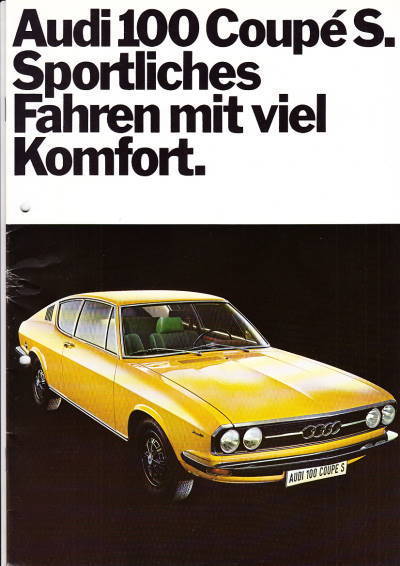 Autoprospekt Audi 100 Coupe S August 1973