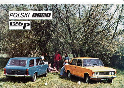 Autoprospekt Fiat Polski 125 P gelocht