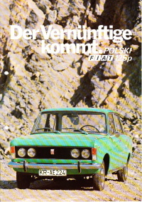 Autoprospekt Fiat Polski 125 P gelocht RAR