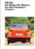 Autoprospekt VW 181 August 1969 gelocht