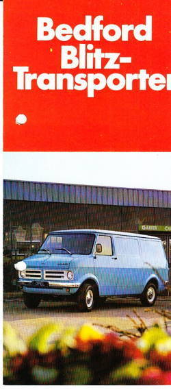 Autoprospekt Opel Bedford Blitz September 1973