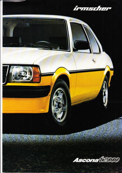 Autoprospekt Irmscher Opel Ascona i2000 1979