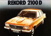 Autoprospekt Opel Rekord 2100 D September 1972