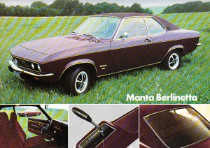 Autoprospekt Opel Manta A Berlinetta 1972