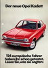 Autoprospekt Opel Kadett C August 1973 gelocht