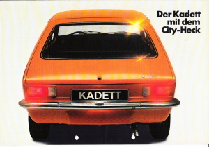 Autoprospekt Opel Kadett City Mai 1975 gelocht