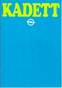 Autoprospekt Opel Kadett März 1980