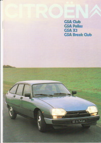 Autoprospekt Citroen GSA Oktober 1979