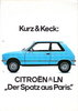Autoprospekt Citroen LN Januar 1977 gelocht