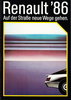 Autoprospekt Renault PKW Programm 1986