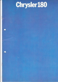 Autoprospekt Chrysler 180 September 1971 gelocht