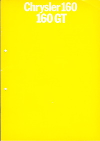 Autoprospekt Chrysler 160 - 160 GT 9 - 1971 gelocht