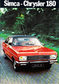 Autoprospekt Chrysler 180 Juli 1972 gelocht