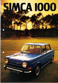 Autoprospekt Simca 1000 1975 gelocht