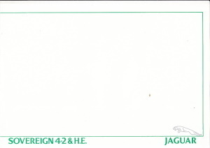 Autoprospekt Jaguar XJ Sovereign 4.2 und HE