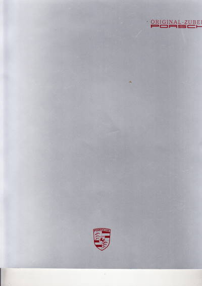 Autoprospekt Porsche Zubehör Oktober 1987