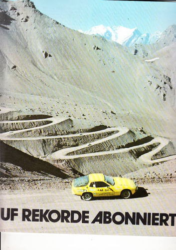 Autoprospekt Porsche 924 Rekorde