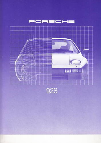 Autoprospekt Porsche 928 70er Jahre