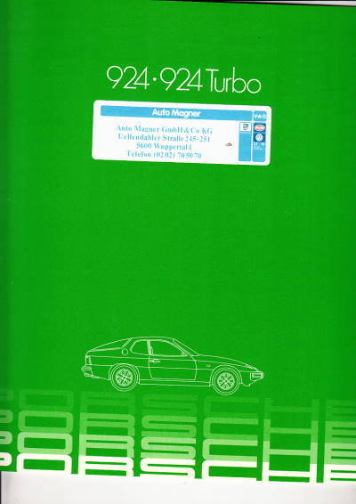 Autoprospekt Porsche 924 - 924 Turbo