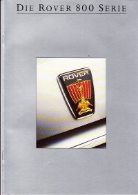 Autoprospekt Rover 800 Juni 1988