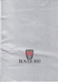 Autoprospekt Rover 800 1986