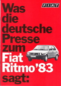 Autoprospekt Fiat Ritmo 1983
